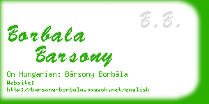 borbala barsony business card